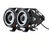Allextreme EXU11RB U11 CREE LED Fog Light Universal Waterproof Projector Lamp with Dual Ring for Car, Motorcycle and Bikes (15W, Red & Blue Angel Eyes, 3000LM, 2 PCS)