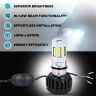 Allextreme EXM635W 35W LED Headlight 3500LM Hi/Low Beam Light Universal 5000K Headlamp for Cars, Bikes & Motorcycles (White, Pack of 1)