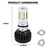 Allextreme EXM635W 35W LED Headlight 3500LM Hi/Low Beam Light Universal 5000K Headlamp for Cars, Bikes & Motorcycles (White, Pack of 1)