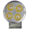 Allextreme EX4RFS1 4 LED Round Fog Light Waterproof Driving Spot Lamp with Mounting Brackets for Motorcycle and Cars (12W, White Light, 1 PC)
