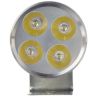 Allextreme EX4RFS1 4 LED Round Fog Light Waterproof Driving Spot Lamp with Mounting Brackets for Motorcycle and Cars (12W, White Light, 1 PC)
