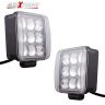 Allextreme EX9LFL2 Universal 9 LED Square Fog Light Flood Auxiliary Lamp for All Bikes Motorcycle Cars and SUV (27W, White Light, 2 PCS)