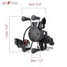 Allextreme EXHSMH1 Universal X-Grip Spider Mobile Holder Adjustable Cell Phone Holder Stand with 360 Degree Rotations and USB Charging Port for Bike Rear View Mirror Cradle (Black)
