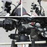 Allextreme EXHSMH1 Universal X-Grip Spider Mobile Holder Adjustable Cell Phone Holder Stand with 360 Degree Rotations and USB Charging Port for Bike Rear View Mirror Cradle (Black)