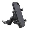 Allextreme EXHSMH1 Universal X-Grip Spider Mobile Holder Adjustable Cell Phone Holder Stand with 360 Degree Rotations and USB Charging Port for Bike Rear View Mirror Cradle (Black)
