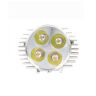 Allextreme EX4LED10 Universal 4 LED Extremely powerful Round Flood Fog Light/Lamp for All Bikes (Silver)