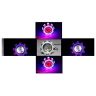 Allextreme Original Projector Lamp High Intensity Led headlight Lens projector (High beam, Low Beam,Flasher function) For - All Bikes (Blue Red Blue)