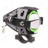 Allextreme EXU7RG1 U7 CREE LED Motorcycle Headlight/Spotlight with Angel and Devil Eyes - White/Red (Devil Eyes) / Green Ring (Angel Eye) (Pack Of 1)