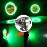 Allextreme EXU7RG1 U7 CREE LED Motorcycle Headlight/Spotlight with Angel and Devil Eyes - White/Red (Devil Eyes) / Green Ring (Angel Eye) (Pack Of 1)