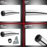 AllExtreme EX067 Black Tail Cobra Model Silencer with Glasswool Compatible for BS3 and BS4 Model Royal Enfield Bullet 350cc and 500cc (Chrome)