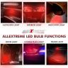 AllExtreme EXTT1R2 BA9S LED Parking Light Super Bright 4 SMD Car Interior License Plate Wedge Dome Trunk Dashboard Bulb for Car Bike and Motorcycle (1W, Red, 2 PCS)