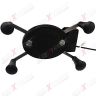 ALLEXTREME EXBM1PH Universal Mobile Mount Cell Phone Holder with USB Charger and 360 Rotation for Motorcycles & Bikes (Black)