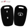 AllExtreme EX2KCTI Button Remote Key Shell for Cars Soft & Lightweight Silicone Key Cover for Indica Vista (Black)