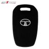 AllExtreme EX2KCTI Button Remote Key Shell for Cars Soft & Lightweight Silicone Key Cover for Indica Vista (Black)