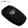 AllExtreme EX2KCTI Button Remote Key Shell for Cars Soft & Lightweight Silicone Key Cover for Indica Vista (Black)