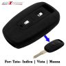 AllExtreme EX2KCTI Button Remote Key Shell for Cars Soft & Lightweight Silicone Key Cover for Indica Vista (Black)