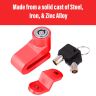 AllExtreme EXMDBLM Mini Anti Theft Disc Brake Security Lock for Bicycle and Motorcycle (Maroon)