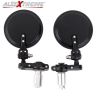 AllExtreme EXBECM2 Side Rear View Convex Mirrors Set (Set of 2, Black)