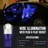 Allextreme EXT106B Universal T10 LED Parking Light 6 SMD Super Bright Interior Pilot License Plate Dome Indicator Lamp Bulb for Car Bike and Motorcycle (2W, Blue, 2 PCS)
