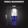 Allextreme EXT106B Universal T10 LED Parking Light 6 SMD Super Bright Interior Pilot License Plate Dome Indicator Lamp Bulb for Car Bike and Motorcycle (2W, Blue, 2 PCS)