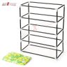 Allextreme Portable Folding 4 Layer and 5 Layer Tier Shoe Rack with Wardrobe Cover (Two Racks) Colors As Per Stock