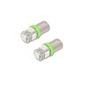 Allextreme EXBA9SW7 BA9S LED Parking Light Super Bright 8 SMD Car Interior License Plate Wedge Dome Trunk Dashboard Bulb for Car Bike and Motorcycle (2W, Green, 2PCS)