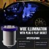 Allextreme EXTB9S3 BA9S LED Parking Light Super Bright 8 SMD Car Interior License Plate Wedge Dome Trunk Dashboard Bulb for Car Bike and Motorcycle (3W, Blue, 2 PCS)