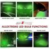 Allextreme EXBA9SG7 BA9S LED Parking Light Super Bright 6 SMD Interior Pilot License Plate Dome Indicator Lamp Bulb for Car Bike and Motorcycle (2W, Green, 2 PCS)