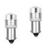 Allextreme EXBA9SW5 BA9S LED Parking Light Super Bright 2 SMD Car Interior License Plate Wedge Dome Trunk Dashboard Bulb for Car Bike and Motorcycle (1W, White, 2 PCS)