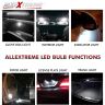 Allextreme EXBA9SW5 BA9S LED Parking Light Super Bright 2 SMD Car Interior License Plate Wedge Dome Trunk Dashboard Bulb for Car Bike and Motorcycle (1W, White, 2 PCS)