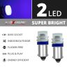 Allextreme EXBA9SB3 BA9S LED Parking Light Super Bright Car Interior License Plate Wedge Dome Trunk Dashboard Bulb for Car Bike and Motorcycle (2W, Blue, 2 PCS)