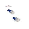 Allextreme EXT10CB Universal T10 LED Parking Light Super Bright Interior Pilot License Plate Dome Indicator Lamp Bulb for Car Bike and Motorcycle (2W, Blue, 2 PCS)