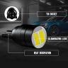 Allextreme EXT104BL Universal T10 LED Parking Light Super Bright Interior Pilot License Plate Dome Indicator Lamp Bulb for Car Bike and Motorcycle (1W, Black, 2 PCS)