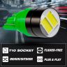 Allextreme EXT104G Universal T10 LED Parking Light 4 SMD Super Bright Interior Pilot License Plate Dome Indicator Lamp Bulb for Car Bike and Motorcycle (1W, Green, 2 PCS)5