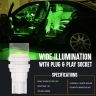 Allextreme EXT105G Universal T10 LED Parking Light Super Bright Interior Pilot License Plate Dome Indicator Lamp Bulb for Car Bike and Motorcycle (1W, Green, 2 PCS)