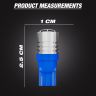 Allextreme EXV10CI 2 PcS Universal T10 LED Parking Light Ceramic 1W Super Bright Interior Pilot License Plate Dome Indicator Lamp Bulb for Car Bike and Motorcycle (Blue)