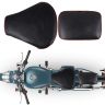 Allextreme Motorcycle Seat Cover PU Leather Anti Skid Split Water-Resistant Bike Cushion Compatible with All Motorcycles- (Silver, Model-11)