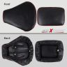 Allextreme Motorcycle Seat Cover PU Leather Anti Skid Split Water-Resistant Bike Cushion Compatible with All Motorcycles- (Silver, Model-11)