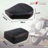 Allextreme Motorcycle Seat Cover PU Leather Anti Skid Split Water-Resistant Bike Cushion Compatible with All Motorcycles- (Silver, Model-11)