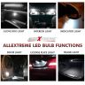 Allextreme EXTW9S3 BA9S LED Parking Light Super Bright 8 SMD Car Interior License Plate Wedge Dome Trunk Dashboard Bulb for Car Bike and Motorcycle (3W, White, 2 PCS)
