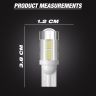 Allextreme EXT10SW Universal T10 LED Parking Light 10 SMD Super Bright Interior Pilot License Plate Dome Indicator Lamp Bulb for Car Bike and Motorcycle (3W, White, 2 PCS)