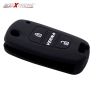 AllExtreme EX2KCHB Silicone Key Cover Remote Control Outer Shell Soft Fob Cover Case Protector Cool & Trendy Look (Black)