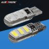 Allextreme EXT10W2 3W T10 LED Parking Light 6 SMD Universal Multipurpose Super Bright Interior License Plate Dome Indicator Lamp Bulb for Car and Motorcycle (White, 2 PCS)