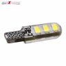 Allextreme EXT10W2 3W T10 LED Parking Light 6 SMD Universal Multipurpose Super Bright Interior License Plate Dome Indicator Lamp Bulb for Car and Motorcycle (White, 2 PCS)