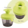 AllExtreme Tree Shaped Box Container with Silicone Lid Pop Up Spice Rack Stand Condiments Organiser Translucent Body 6 Pcs Set (Green)