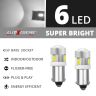 Allextreme EXBA9W2 LED Parking Light Super Bright Interior Pilot License Plate Dome Indicator Lamp Bulb for Car Bike and Motorcycle (3W, White, 2 PCS)