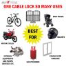 AllExtreme EXHBL1M Heavy Duty Multipurpose Cable Lock for Bike, Luggage, Helmet, Steel Keylock, Anti-Theft (Multicolor)