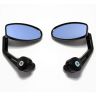 AllExtreme EXBHMB1 Universal 7/8 Inch Handlebar Motorcycle Rear View Side Mirrors Set Compatible for Bullet Classic Electra Standard 350cc & 500cc (Black, 2 PCS)