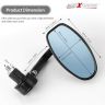 AllExtreme EXBHMB1 Universal 7/8 Inch Handlebar Motorcycle Rear View Side Mirrors Set Compatible for Bullet Classic Electra Standard 350cc & 500cc (Black, 2 PCS)