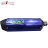 Allextreme EX51SLB 38-51Mm Stainless Steel Triangle Pipe Exhaust Muffler Silencer System with Db Killer Compatible for Modified Scooter (Blue)